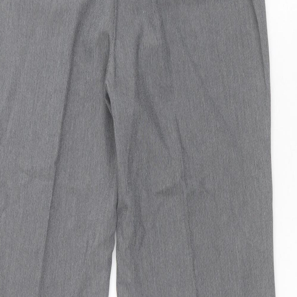 NEXT Womens Grey  Polyester Dress Pants Trousers Size 10 L29 in Regular Zip