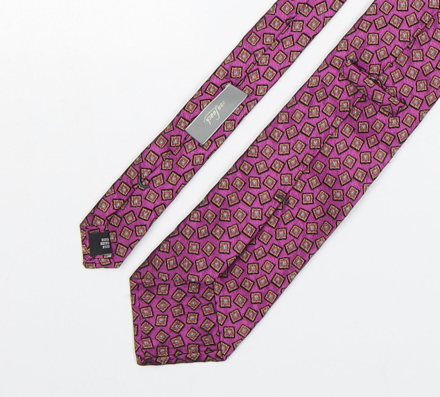 Van Laack Mens Multicoloured Geometric Silk Pointed Tie One Size