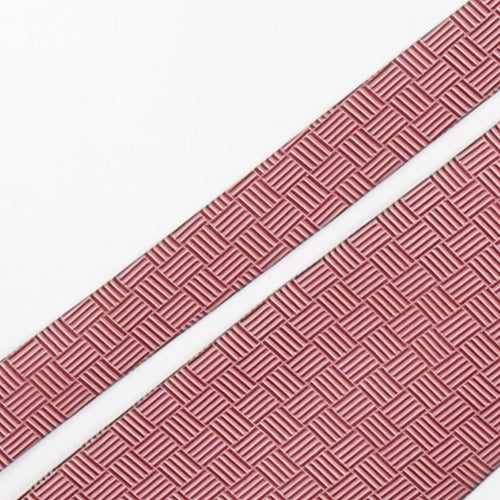 Valeria Boldi Mens Red Geometric Polyester Pointed Tie One Size