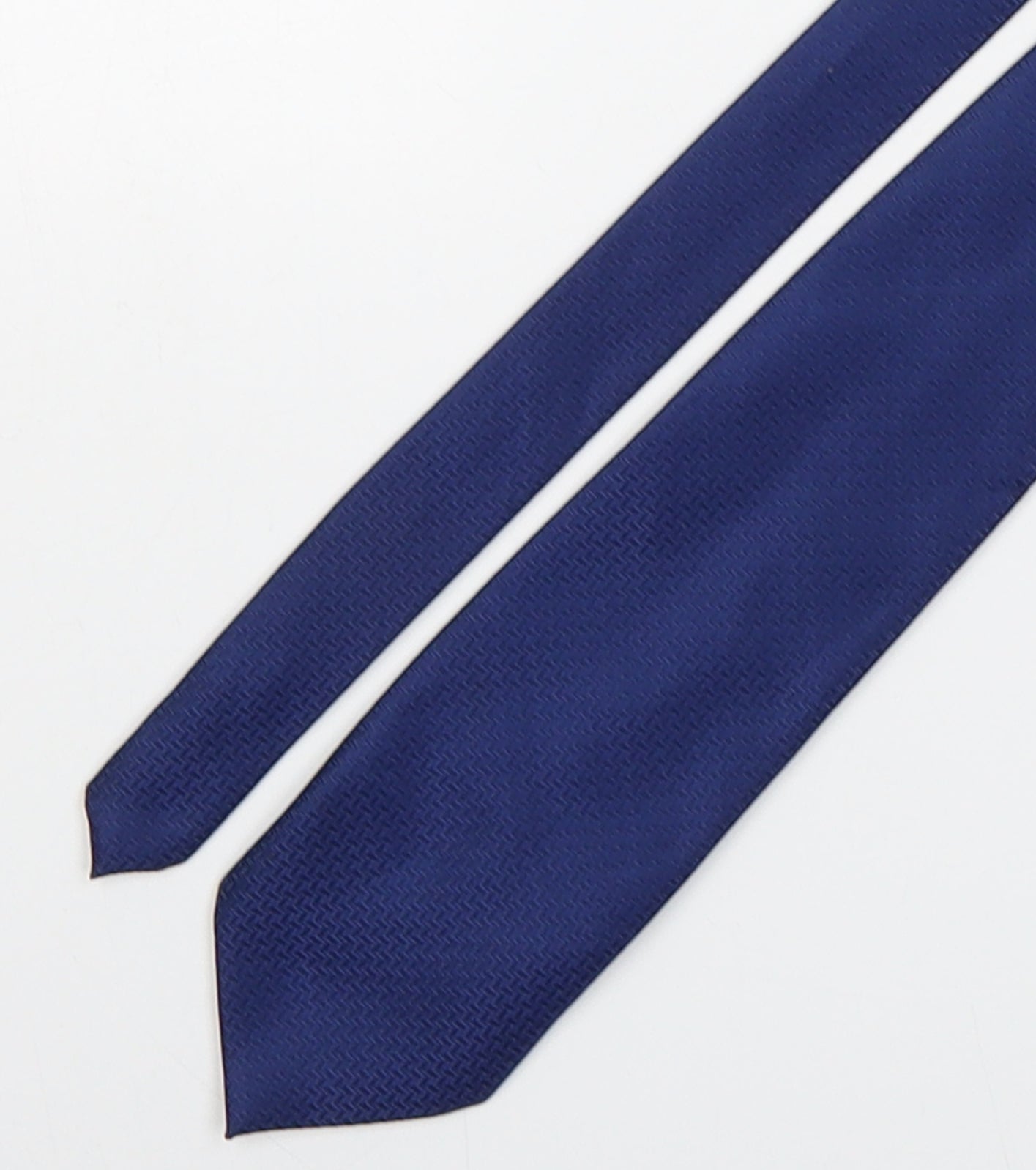 Thomas Nash Mens Blue Geometric Polyester Pointed Tie One Size