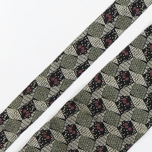 Horne Brothers Mens Multicoloured Geometric Silk Pointed Tie One Size