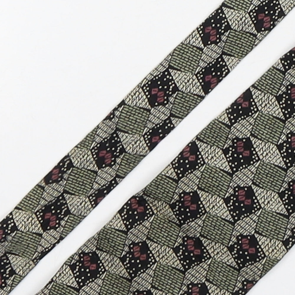 Horne Brothers Mens Multicoloured Geometric Silk Pointed Tie One Size