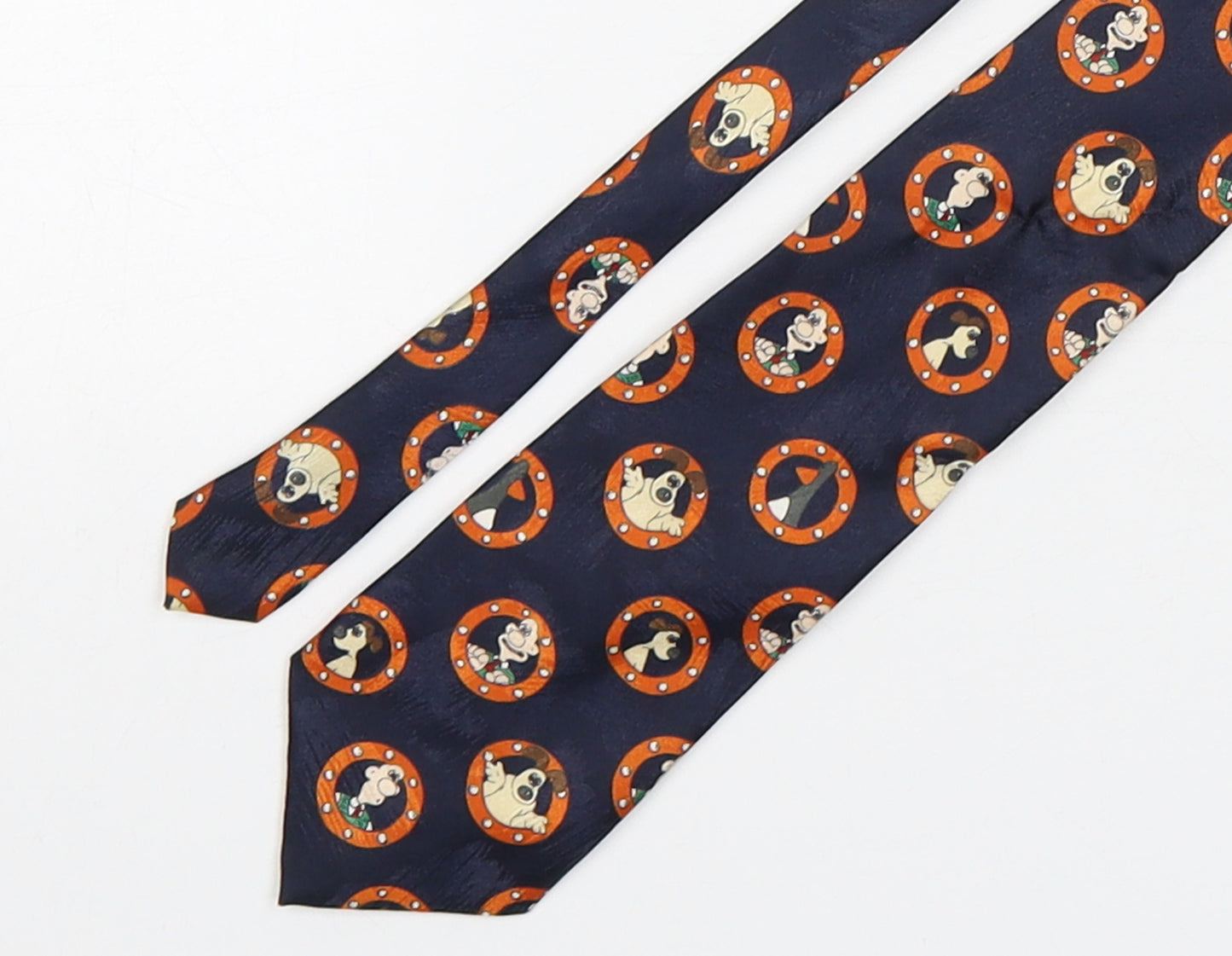 Marks and Spencer Mens Multicoloured Geometric Polyester Pointed Tie One Size - Wallace And Gromit