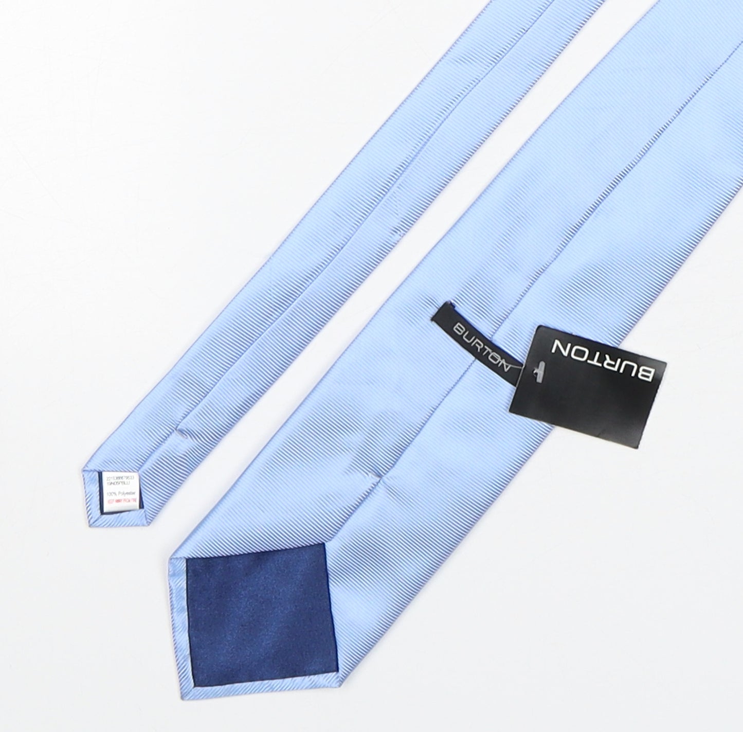 Burton  Mens Blue  Polyester Pointed Tie One Size