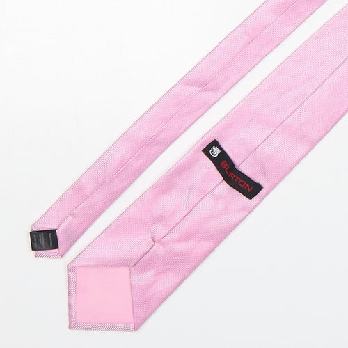 Burton  Mens Pink Grenadine Polyester Pointed Tie One Size
