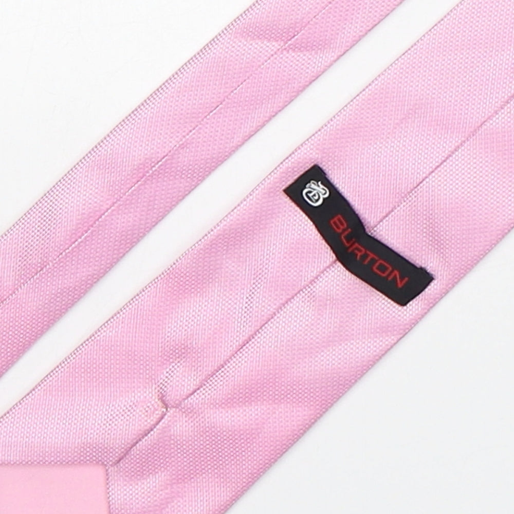 Burton  Mens Pink Grenadine Polyester Pointed Tie One Size