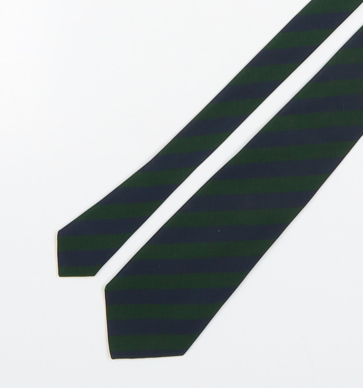 Austin Reed Mens Green Striped Silk Pointed Tie One Size