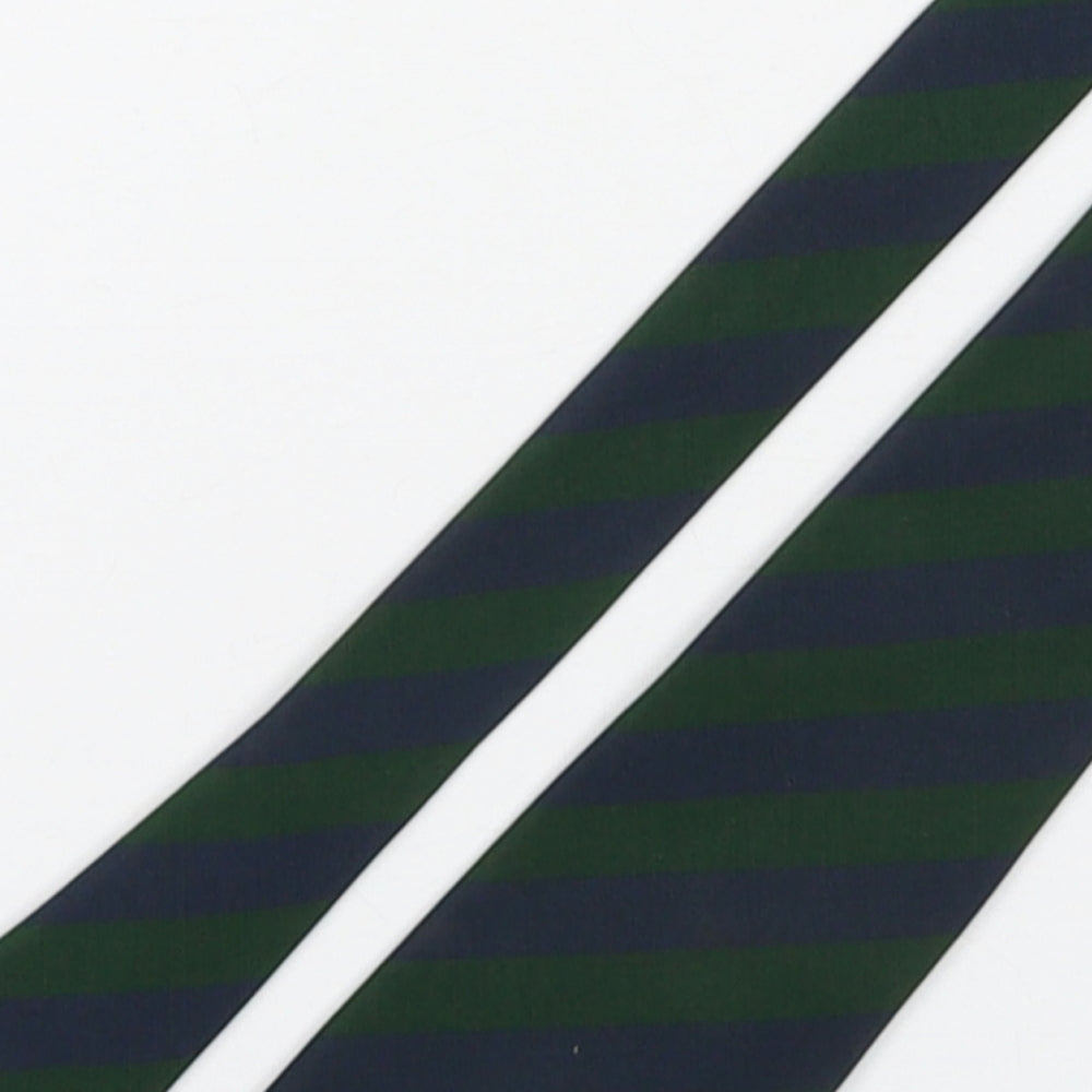 Austin Reed Mens Green Striped Silk Pointed Tie One Size