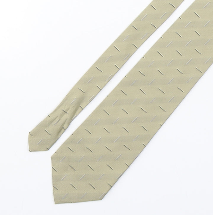 Ciro Citterio Mens Beige Geometric Polyester Pointed Tie One Size