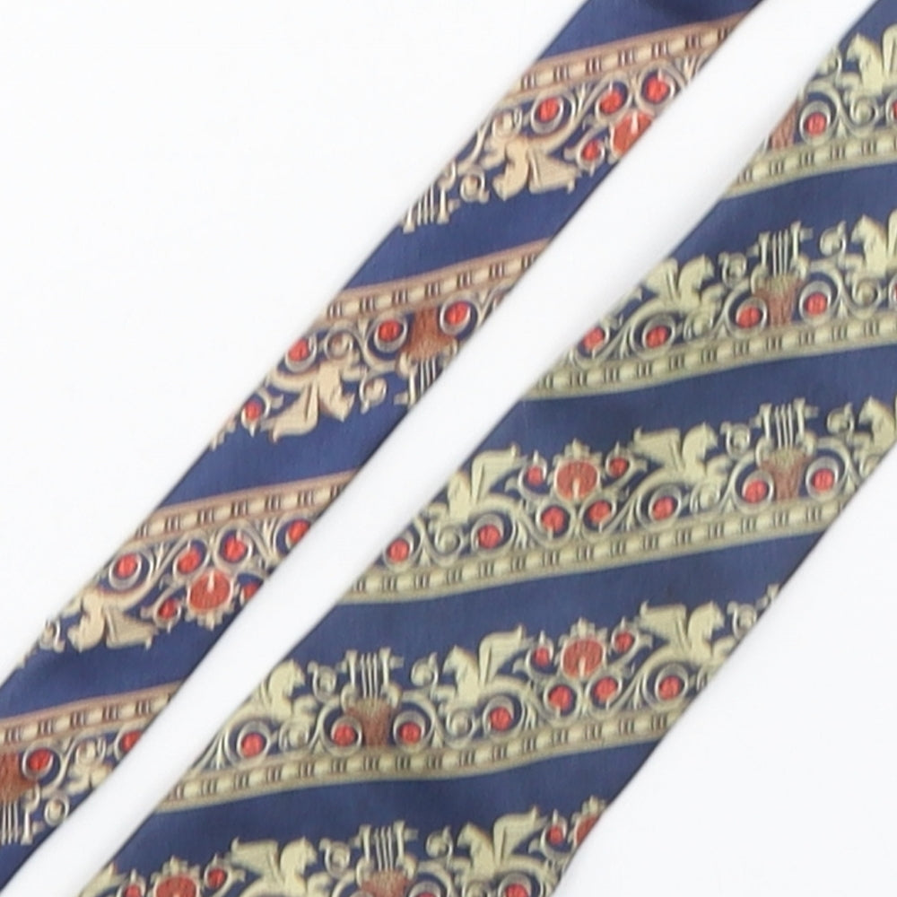 Past Times  Mens Multicoloured Geometric Silk Pointed Tie One Size