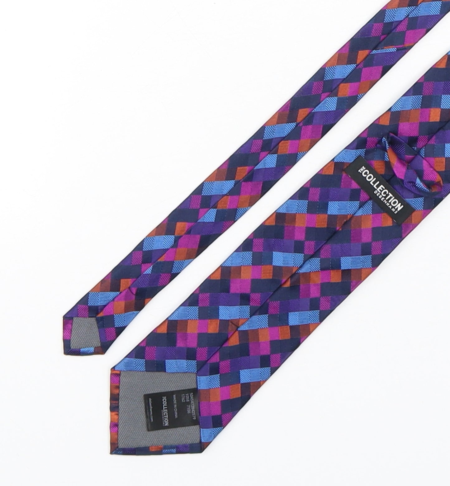 The Collection by Debenhams Mens Multicoloured Plaids & Checks Silk Pointed Tie One Size