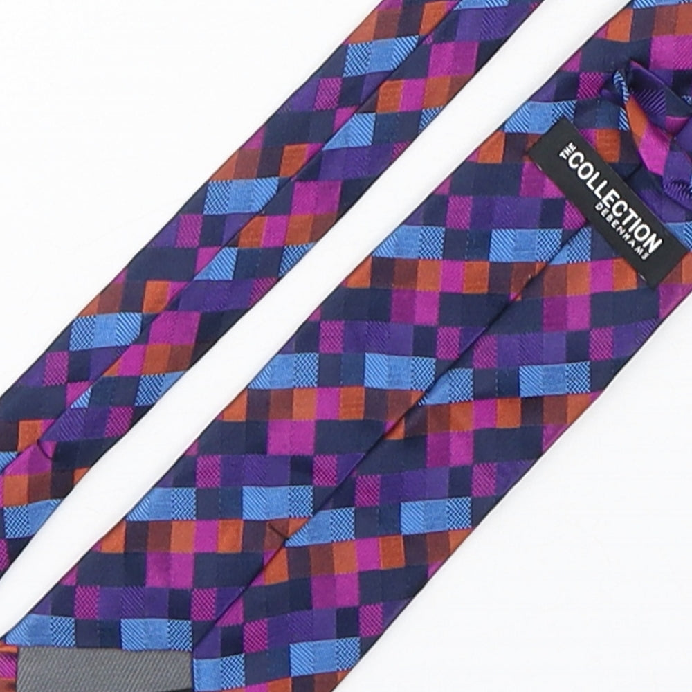 The Collection by Debenhams Mens Multicoloured Plaids & Checks Silk Pointed Tie One Size