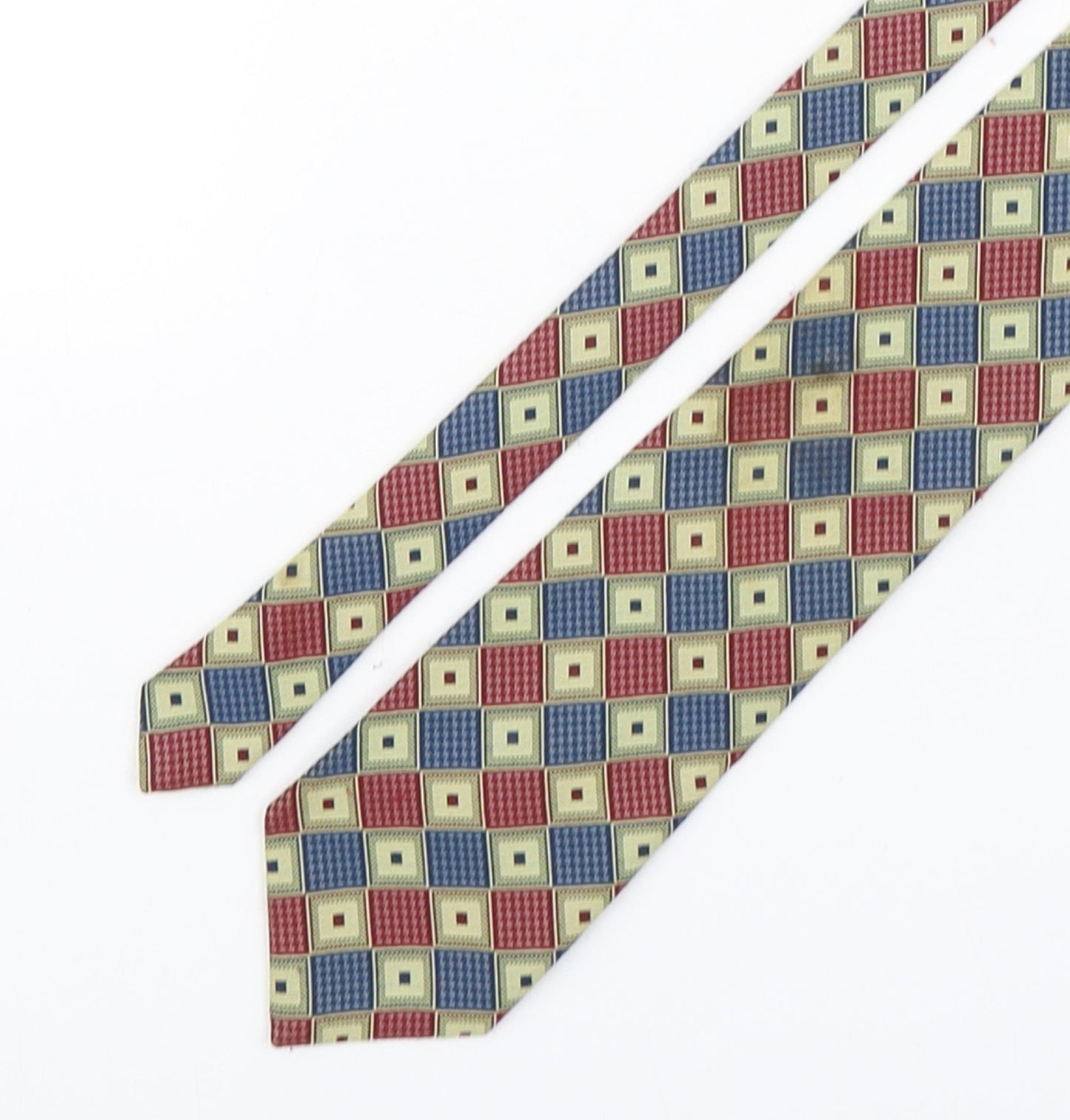 Marks and Spencer Mens Multicoloured Plaids & Checks Polyester Pointed Tie One Size