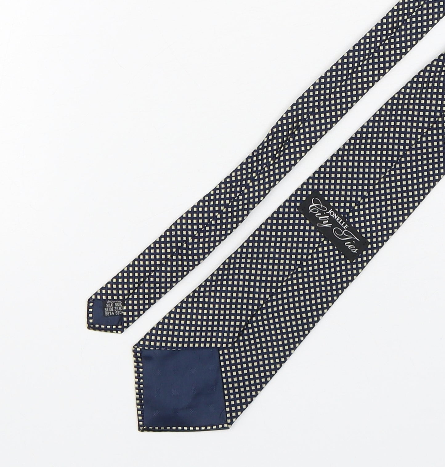 Jonelle  Mens Multicoloured Plaids & Checks Silk Pointed Tie One Size