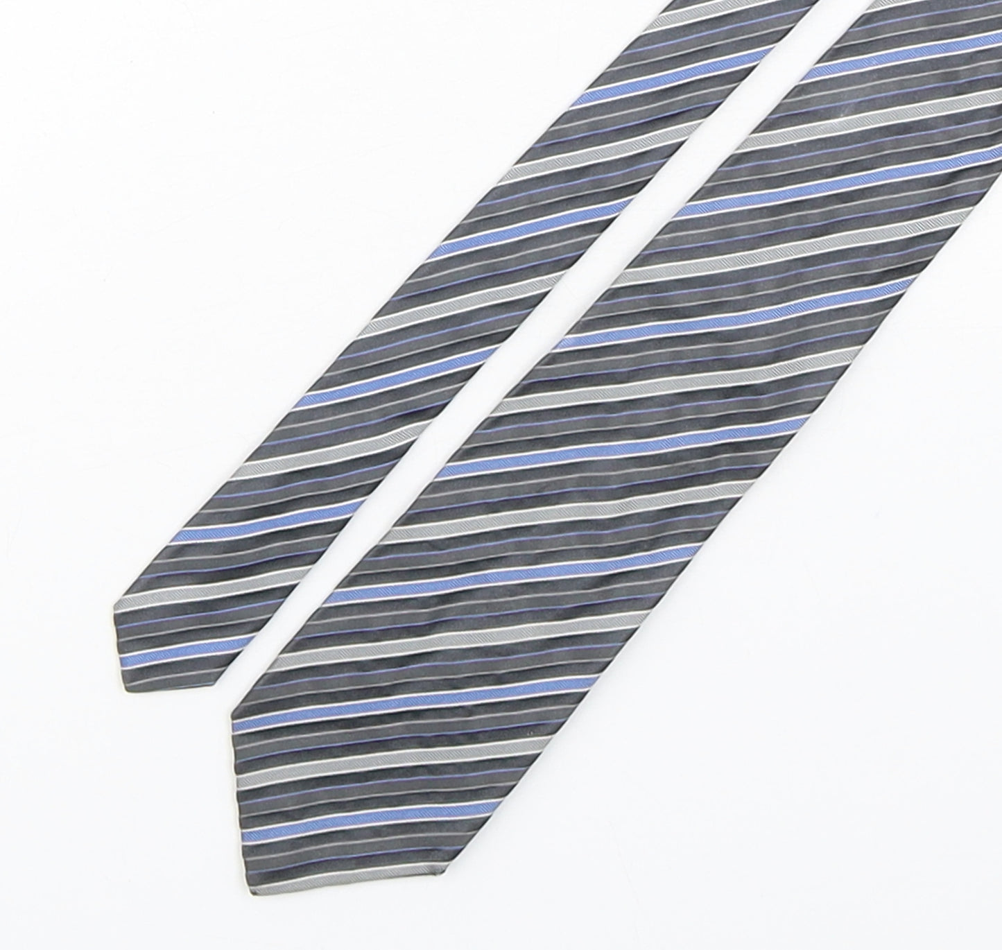 Austin Reed Mens Multicoloured Striped Silk Pointed Tie One Size