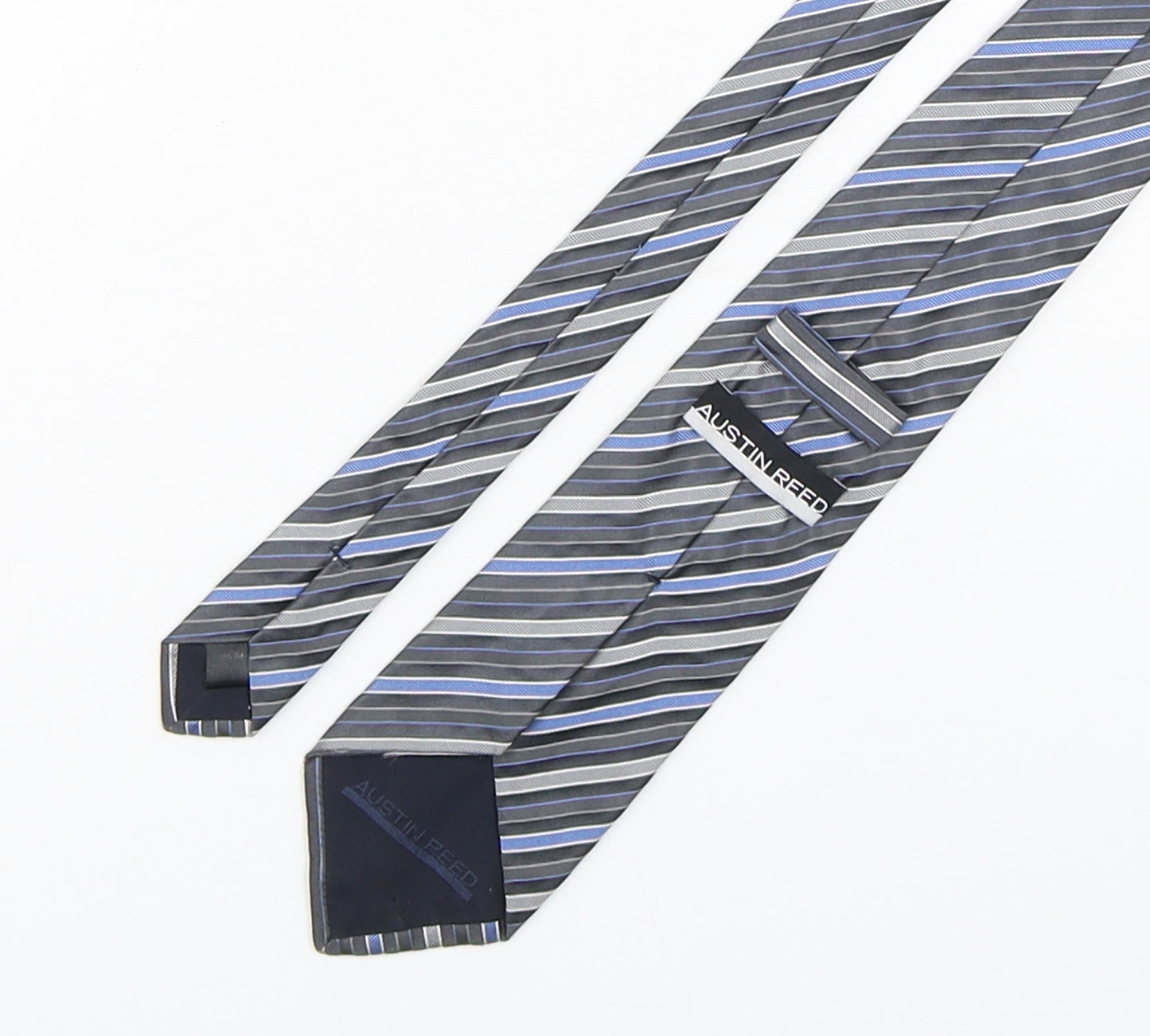 Austin Reed Mens Multicoloured Striped Silk Pointed Tie One Size