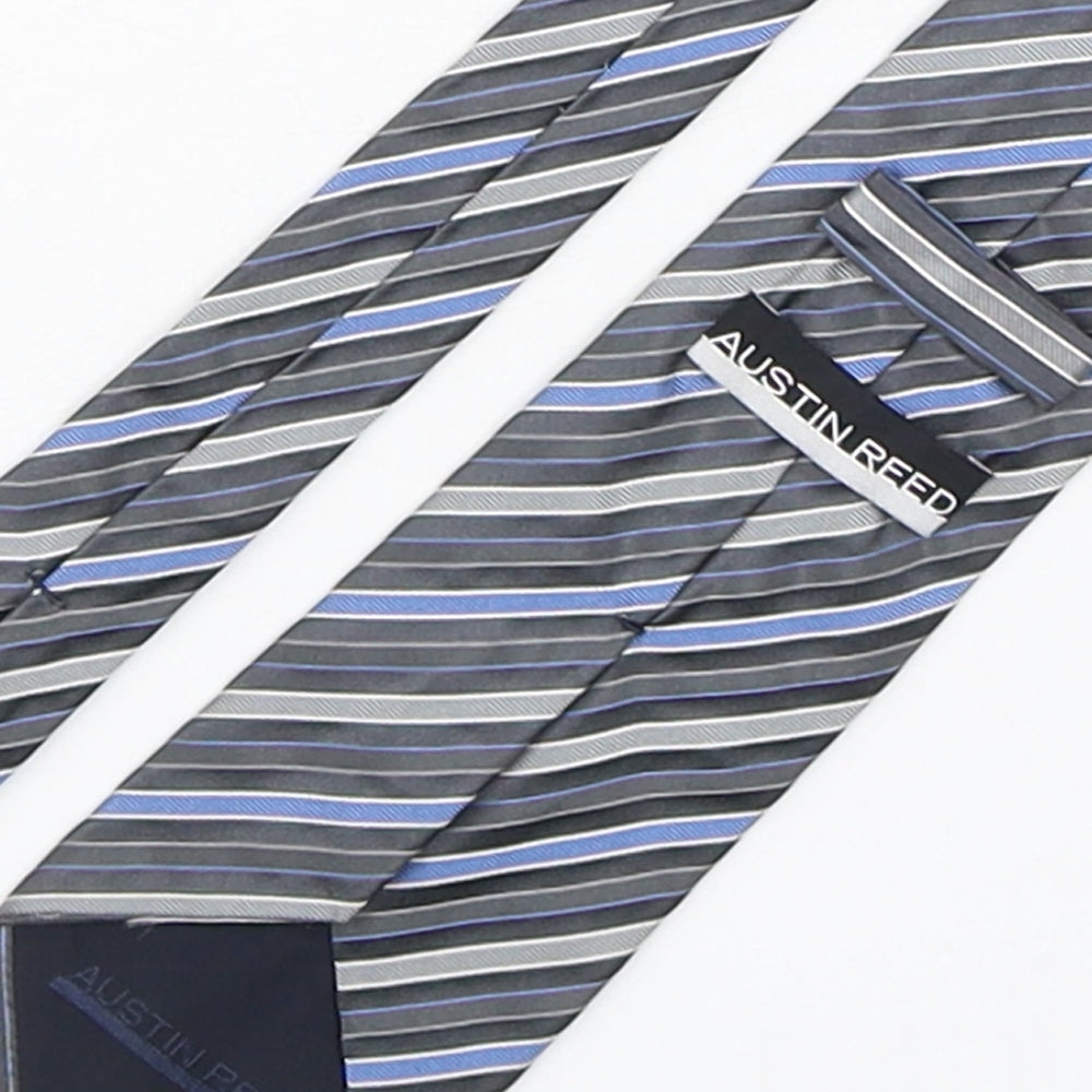 Austin Reed Mens Multicoloured Striped Silk Pointed Tie One Size