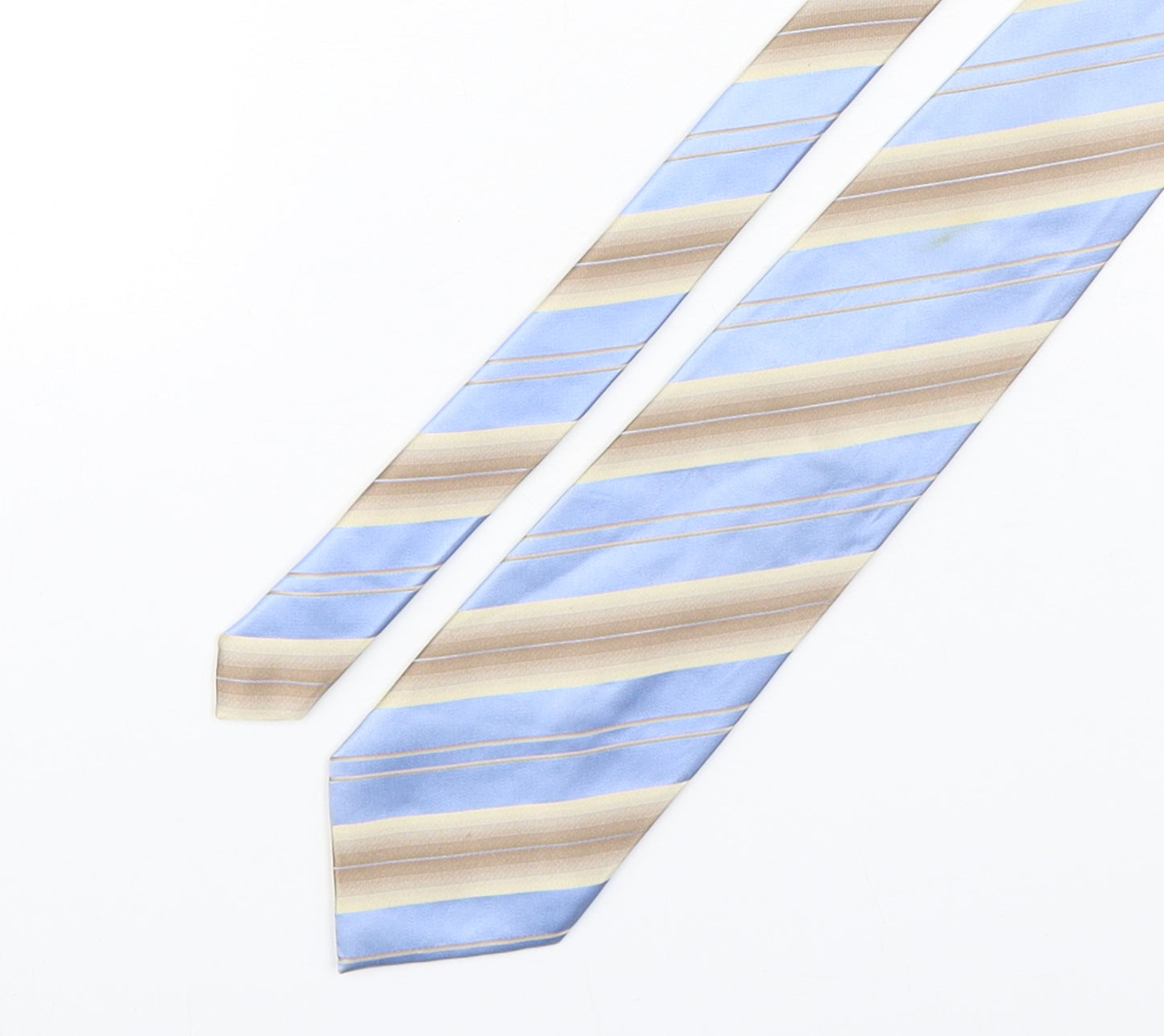 Fellini Mens Multicoloured Striped Silk Pointed Tie One Size