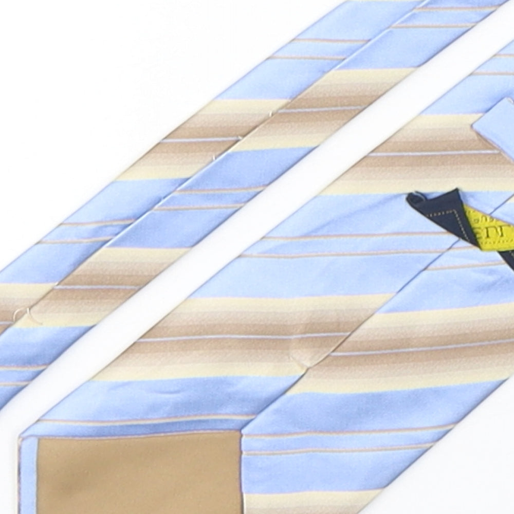 Fellini Mens Multicoloured Striped Silk Pointed Tie One Size