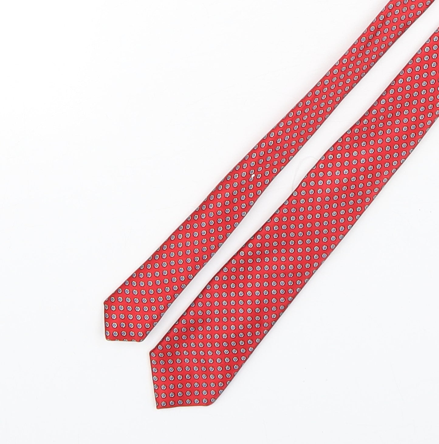 Cameo Studio Mens Red Polka Dot Silk Pointed Tie One Size