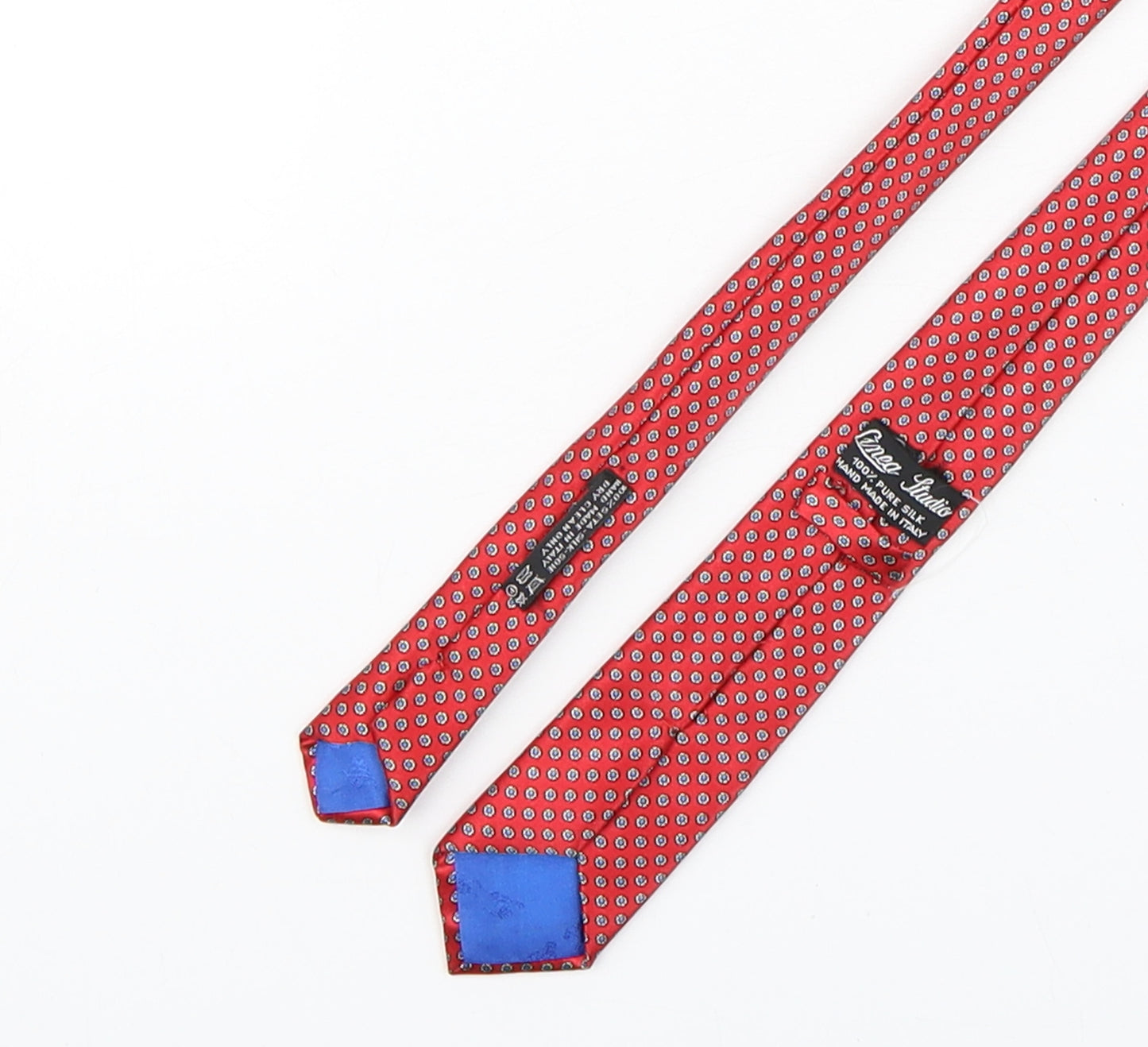 Cameo Studio Mens Red Polka Dot Silk Pointed Tie One Size