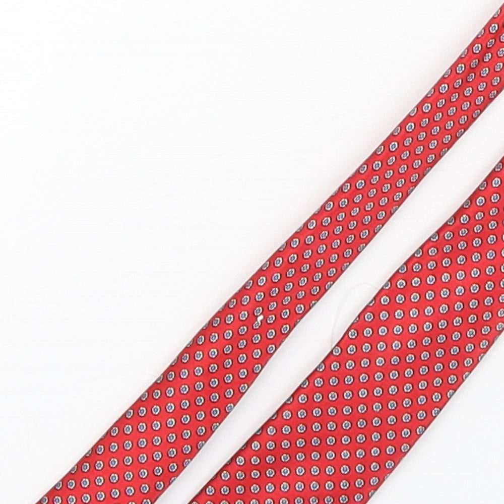 Cameo Studio Mens Red Polka Dot Silk Pointed Tie One Size