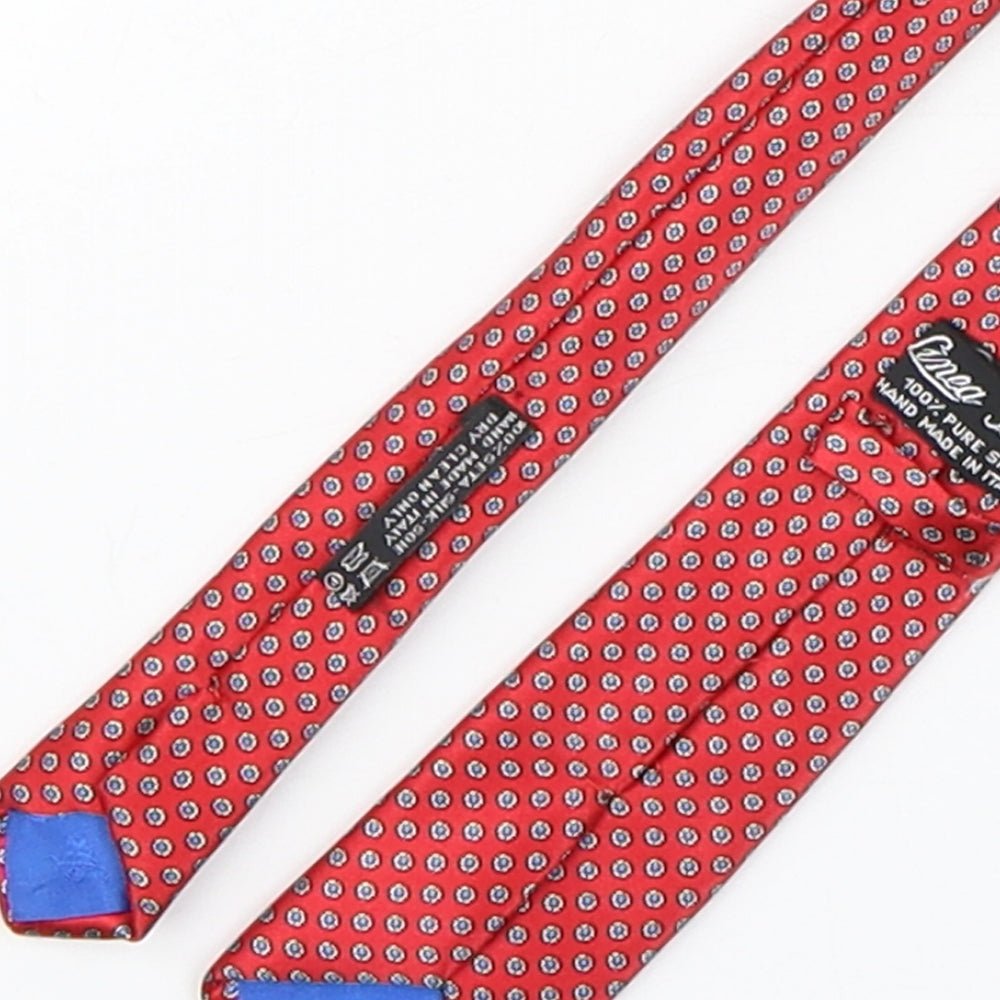 Cameo Studio Mens Red Polka Dot Silk Pointed Tie One Size