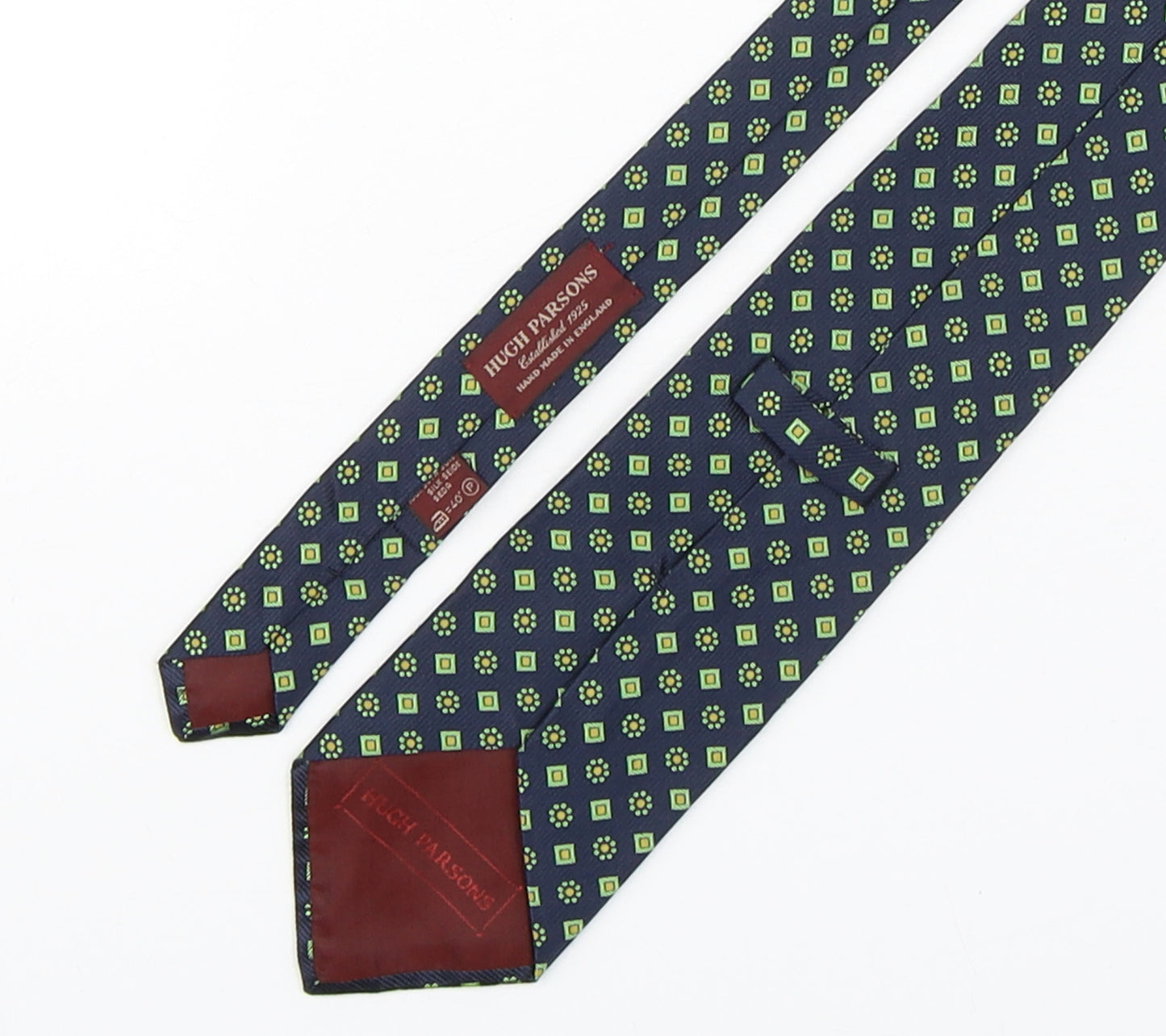 Hugh Parsons  Mens Multicoloured Floral Silk Pointed Tie One Size