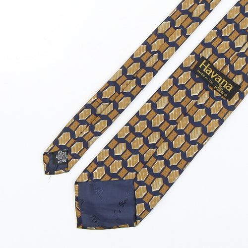 Havana Mens Multicoloured Geometric Polyester Pointed Tie One Size