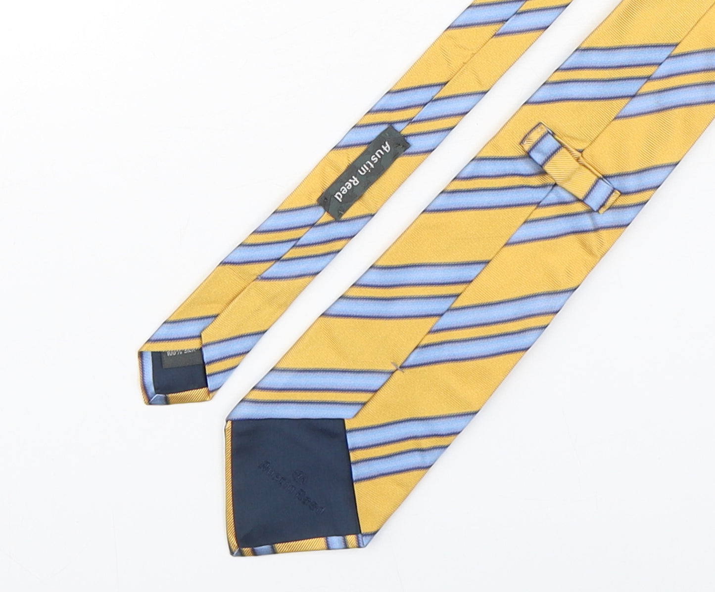 Austin Reed Mens Multicoloured Striped Silk Pointed Tie One Size