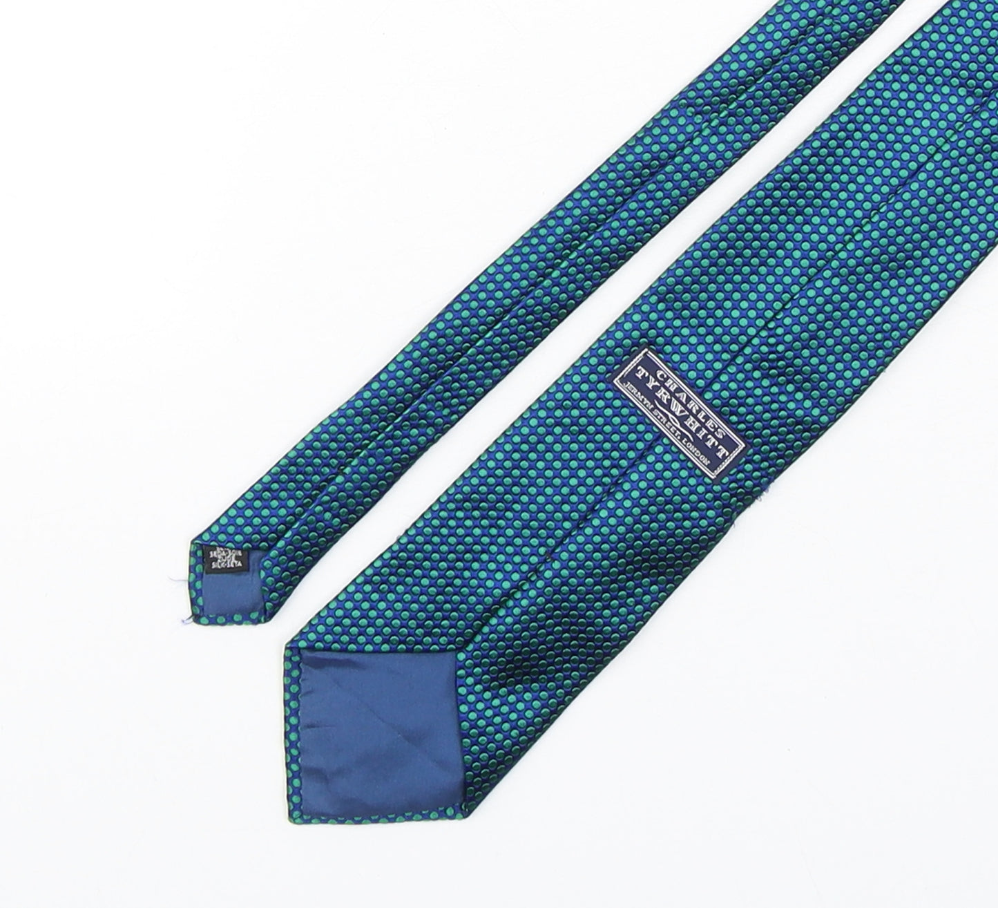 Charles Tyrwhitt Mens Multicoloured Polka Dot Silk Pointed Tie One Size