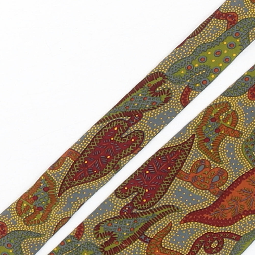 Yves Saint Laurent Mens Multicoloured Geometric Silk Pointed Tie One Size