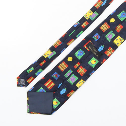 Marks and Spencer Mens Multicoloured Geometric Polyester Pointed Tie One Size