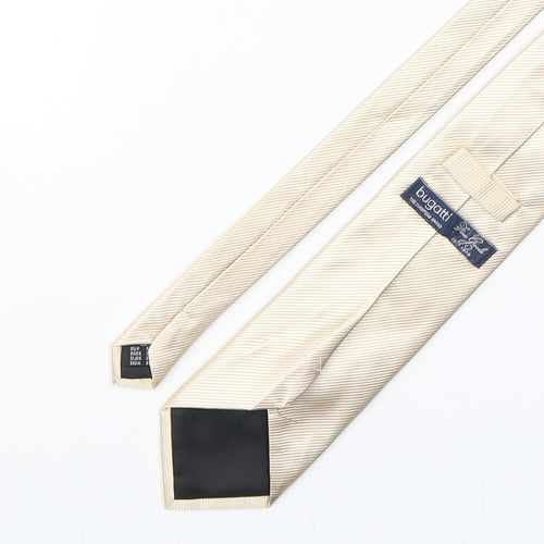 Bugatti Mens Gold  Silk Pointed Tie One Size