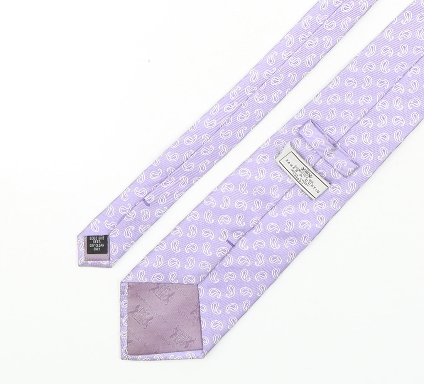 Hawes & Curtis Mens Purple Paisley Silk Pointed Tie One Size