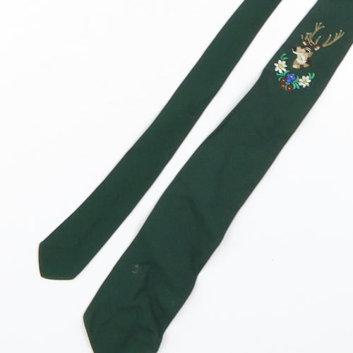austrianlook Mens Green  Polyester Pointed Tie One Size - Deer