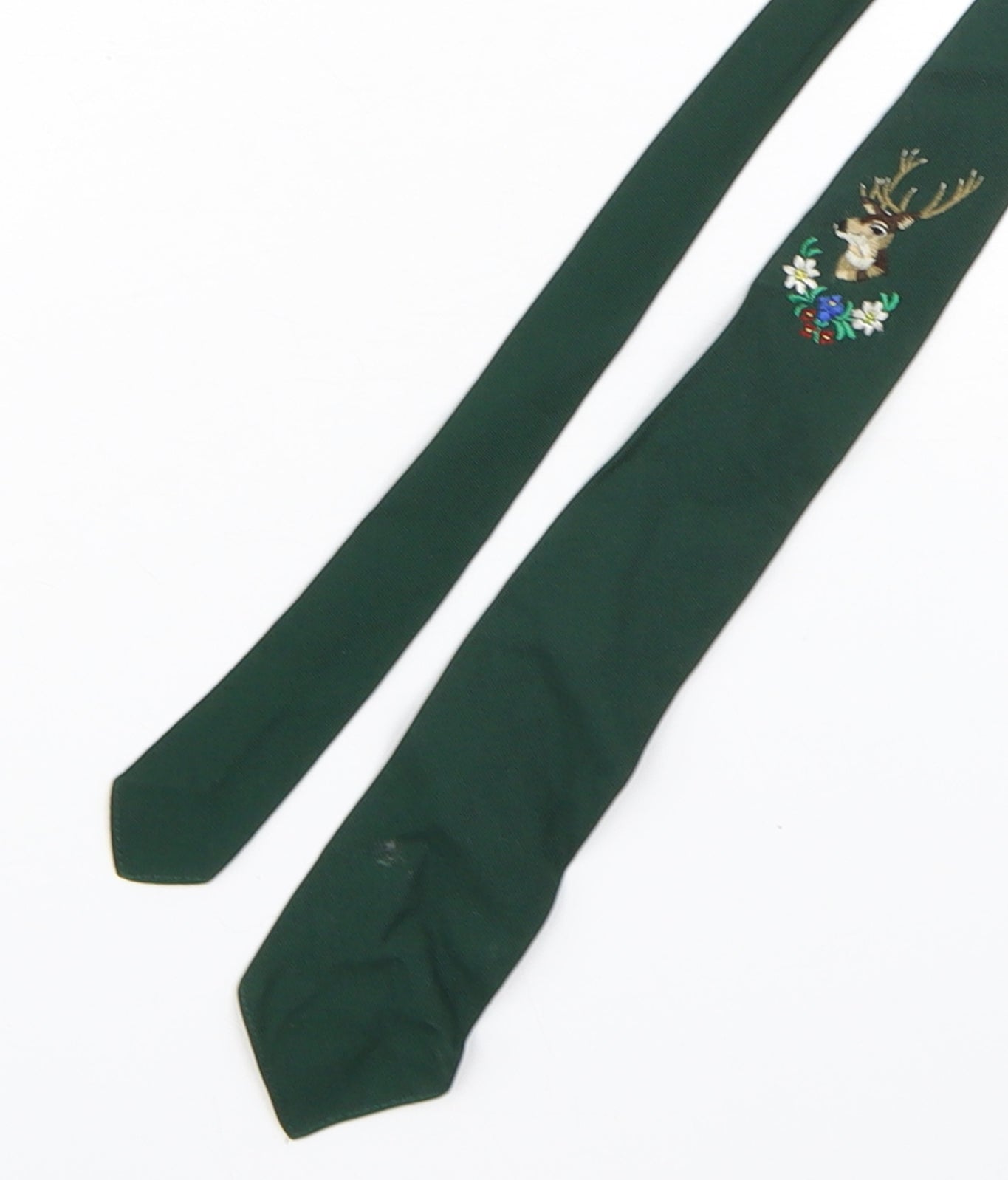 austrianlook Mens Green  Polyester Pointed Tie One Size - Deer