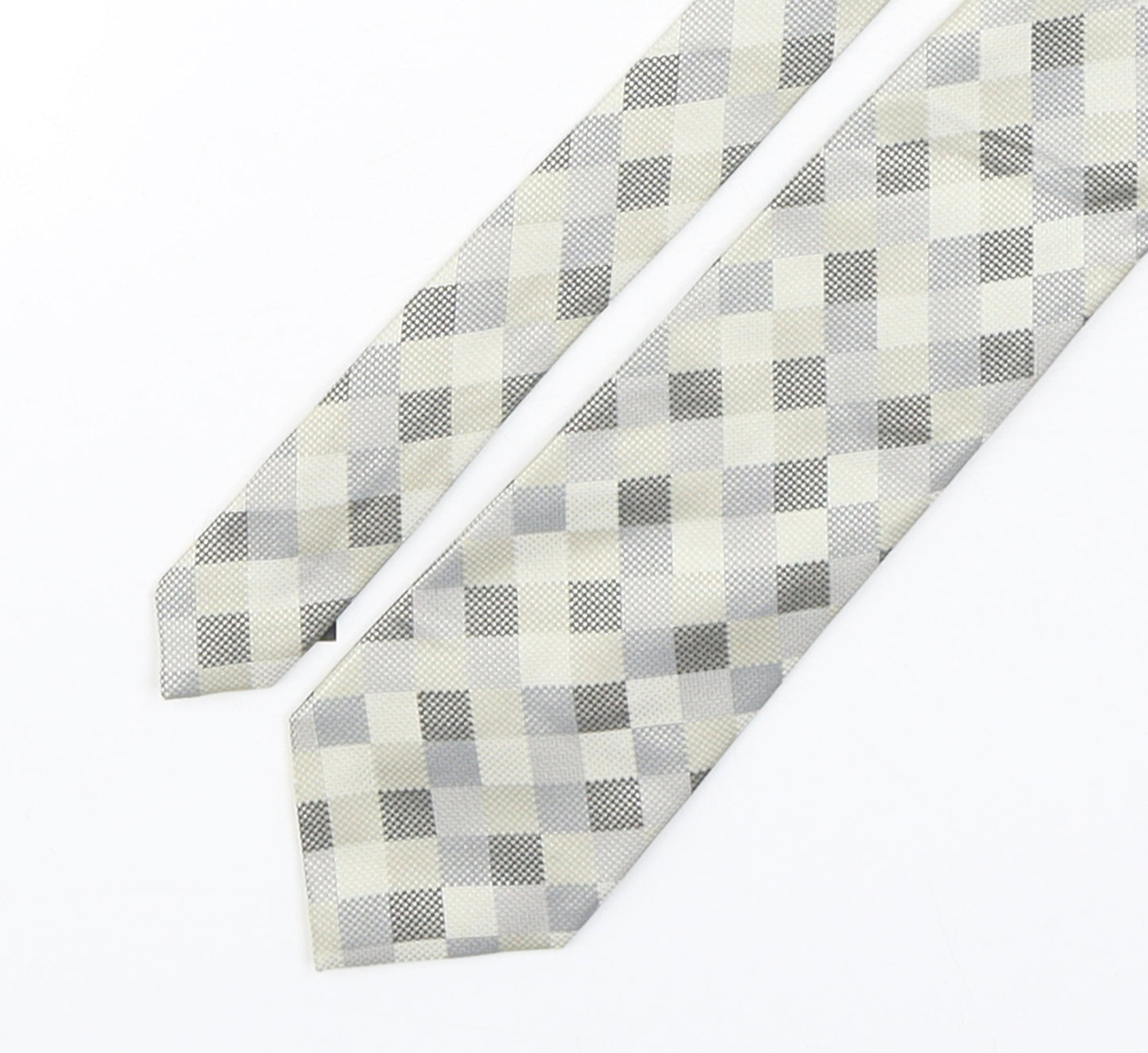 Marks and Spencer Mens Multicoloured Plaids & Checks Silk Pointed Tie One Size