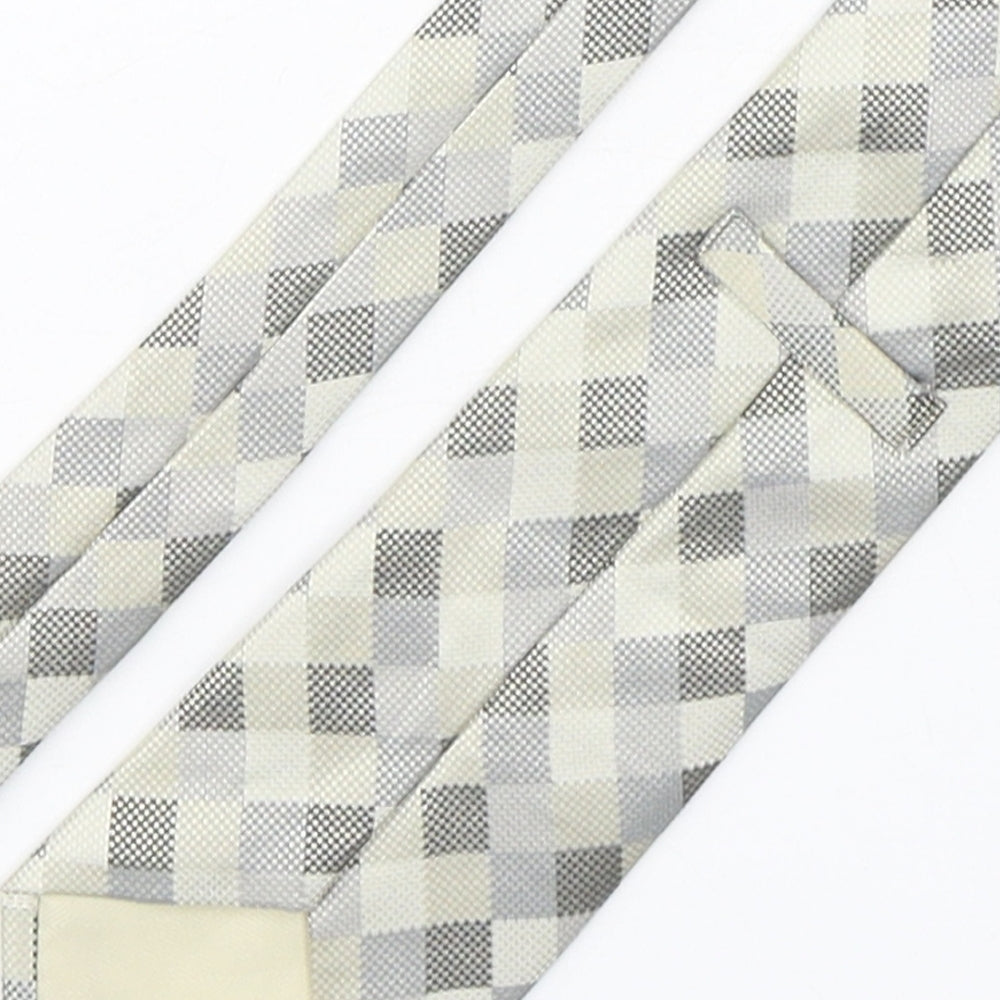 Marks and Spencer Mens Multicoloured Plaids & Checks Silk Pointed Tie One Size