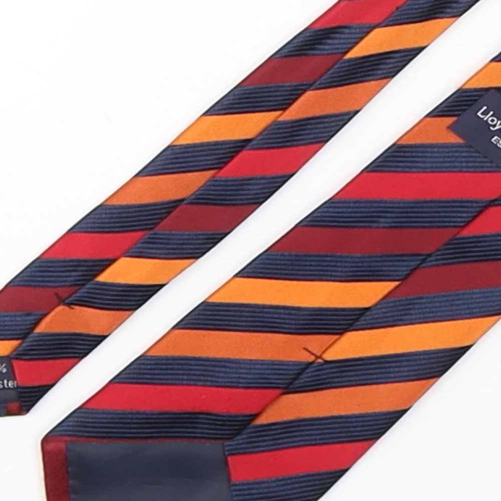 Lloyd Attree & Smith Mens Multicoloured Striped Polyester Pointed Tie One Size
