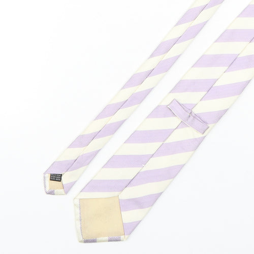 Marks and Spencer Mens Multicoloured Striped Silk Pointed Tie One Size