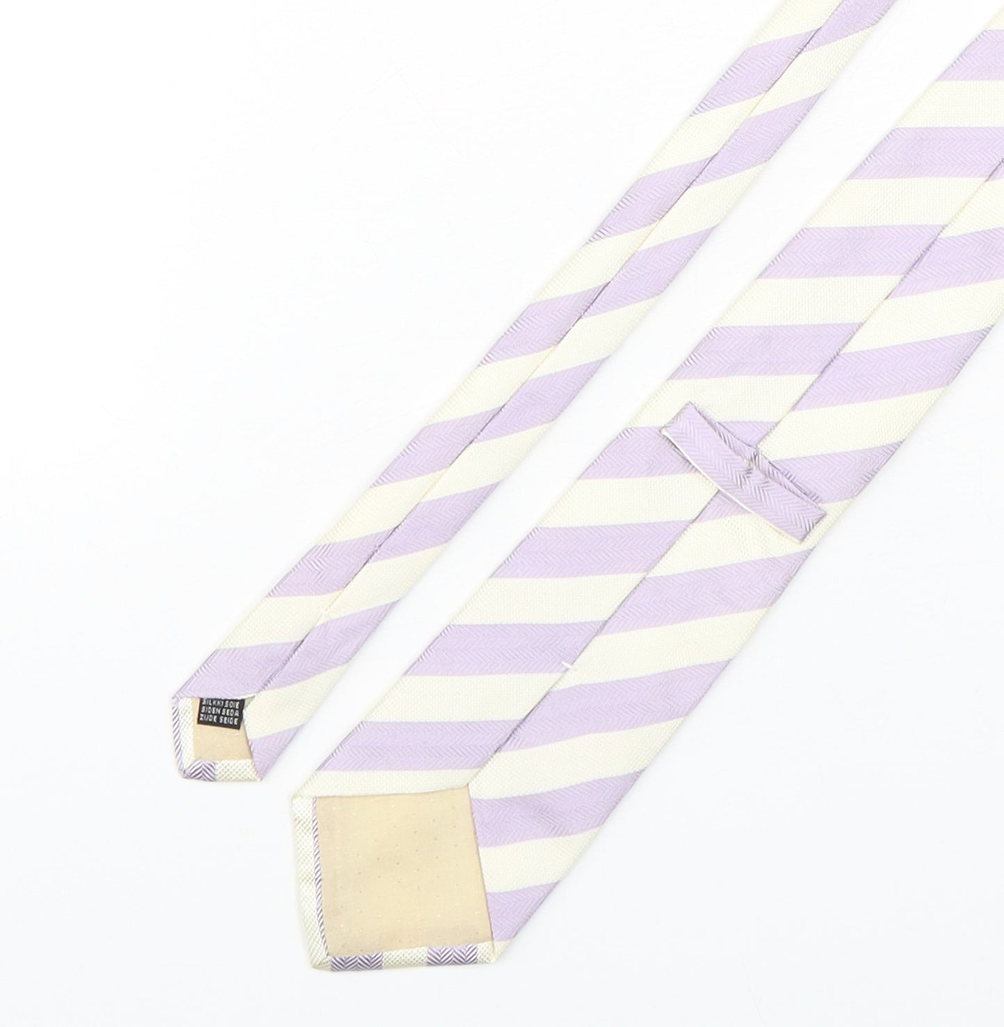 Marks and Spencer Mens Multicoloured Striped Silk Pointed Tie One Size