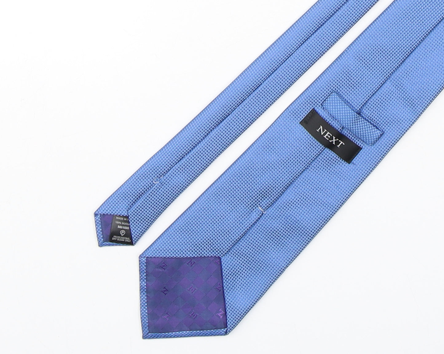 NEXT Mens Blue Grenadine Silk Pointed Tie One Size