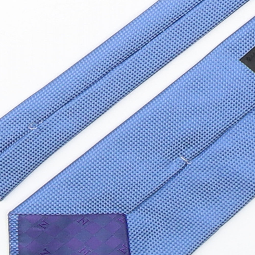 NEXT Mens Blue Grenadine Silk Pointed Tie One Size