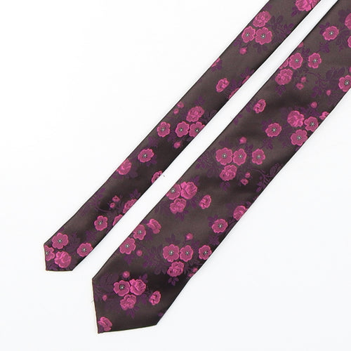 St George Mens Multicoloured Floral Polyester Pointed Tie One Size