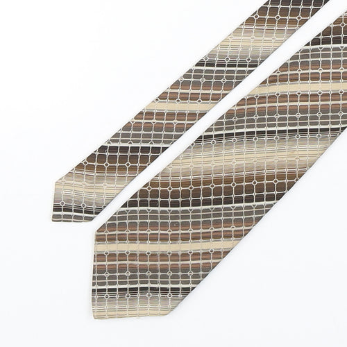Michael George Mens Multicoloured Striped Polyester Pointed Tie One Size