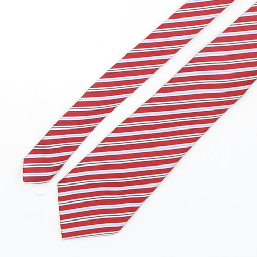Marks and Spencer Mens Multicoloured Striped Polyester Pointed Tie One Size