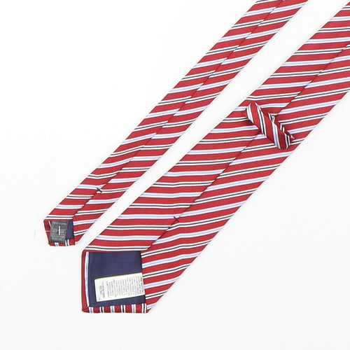 Marks and Spencer Mens Multicoloured Striped Polyester Pointed Tie One Size