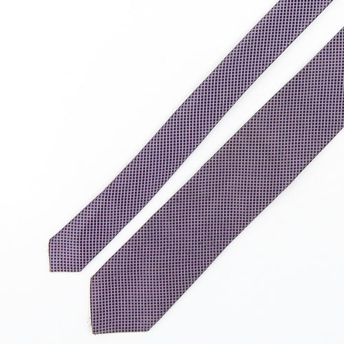 Tie Rack  Mens Purple Plaids & Checks Polyester Pointed Tie One Size