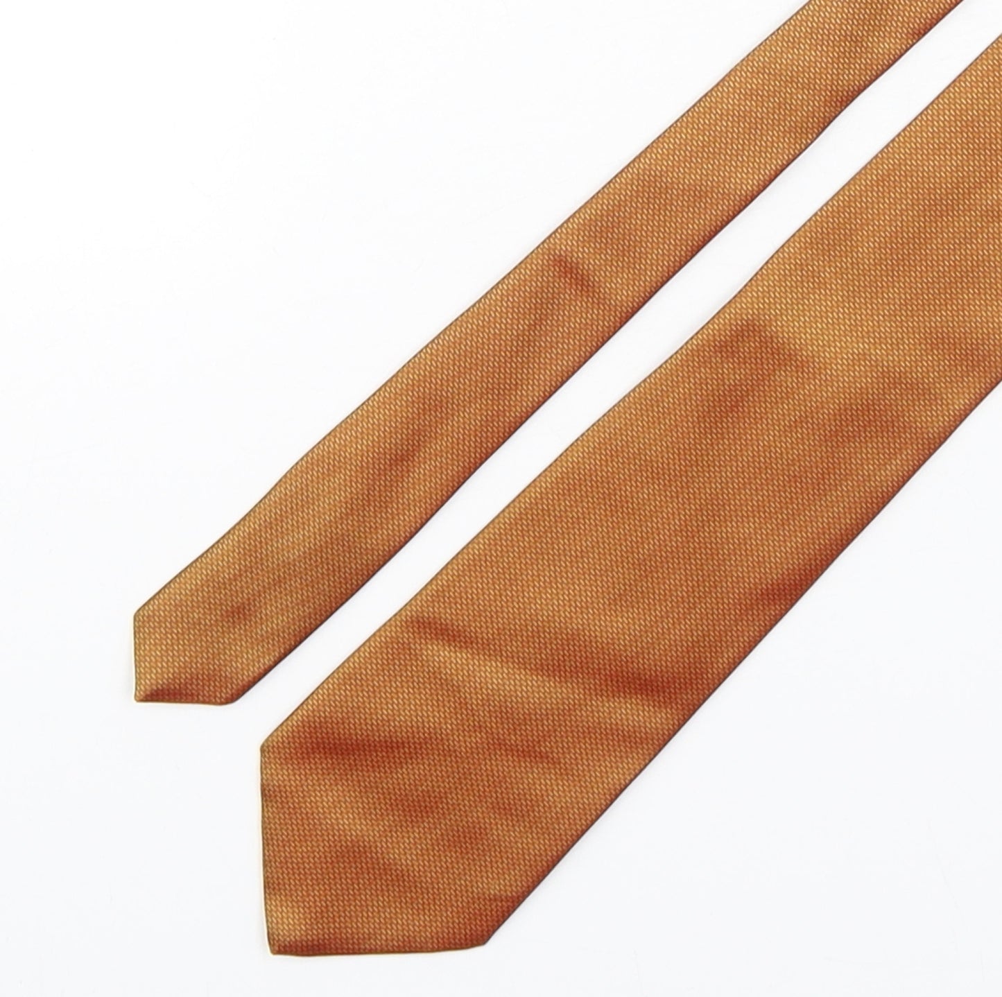Marks and Spencer Mens Bronze  Silk Pointed Tie One Size